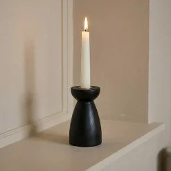 Bougeoir en bois Elya
