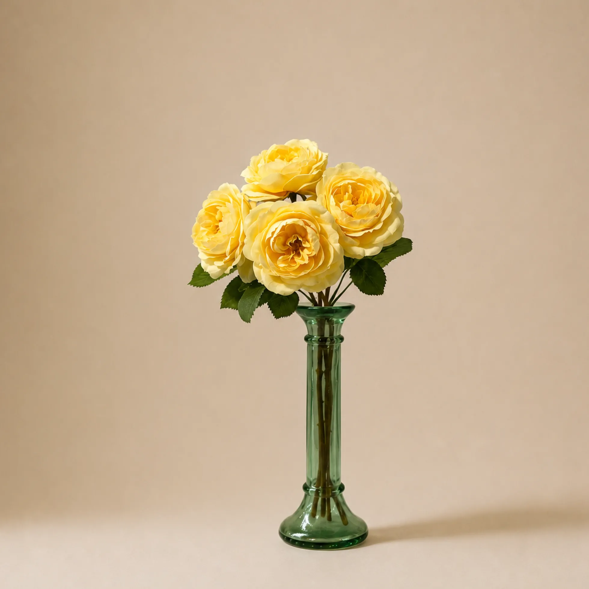 Bouquet de Roses jaunes 4 tiges