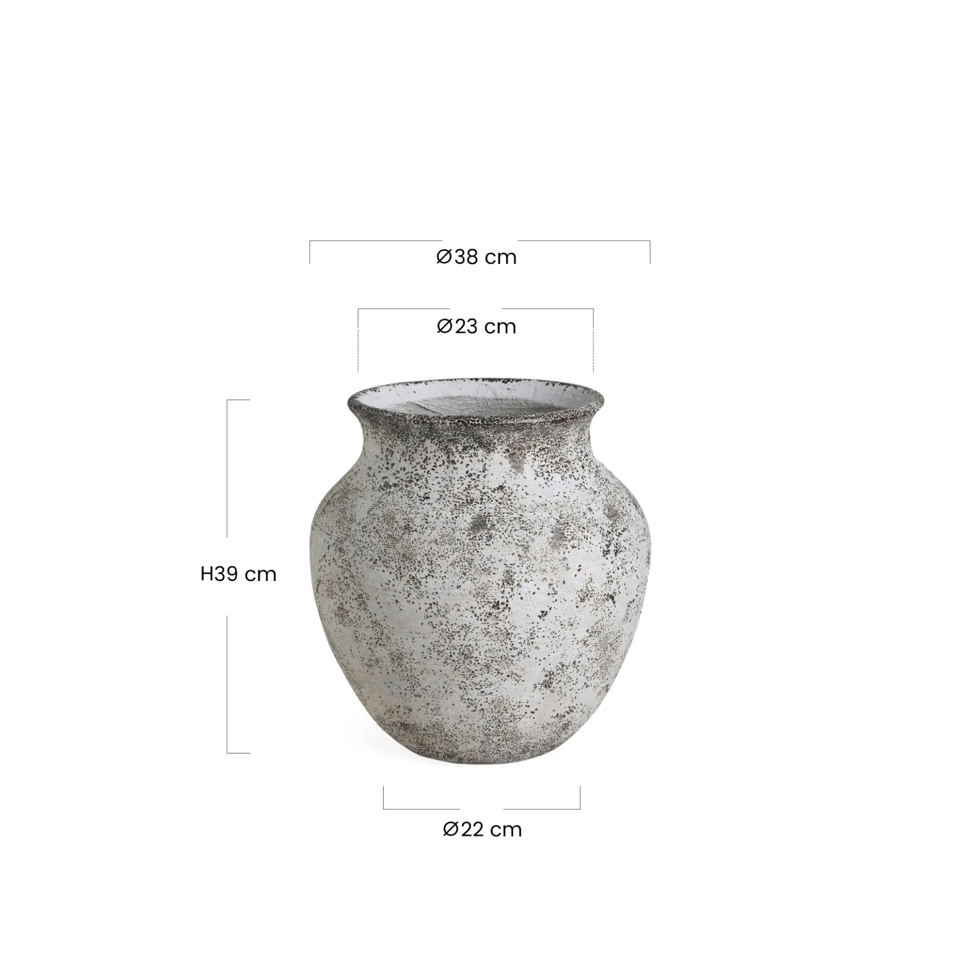 Cache-Pot Antica col évasé 39 cm