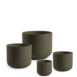 4 Cache-Pots Terra marron granito