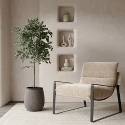3 Cache-Pots Zen motif losanges gris