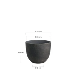 Cache-Pot Terra arrondi 25 cm