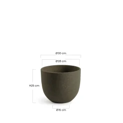Cache-Pot Terra arrondi 25 cm