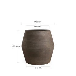Cache-Pot Zen bombé 54 cm