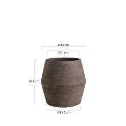 Cache-Pot Zen bombé 43 cm