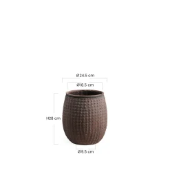 Cache-Pot Zen motif losanges 28 cm