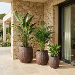 Cache-Pot Zen motif losanges 50 cm