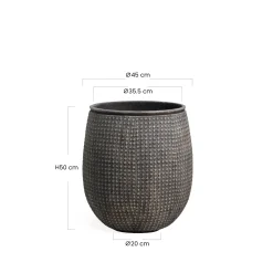 Cache-Pot Zen motif losanges 50 cm