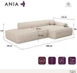 Canapé Angle Droit Ania