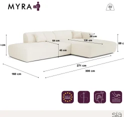 Canapé Angle Droit Myra
