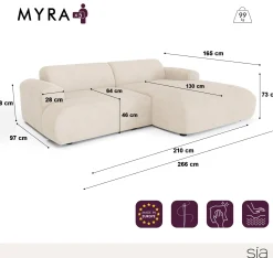 Canapé Angle Droit Myra