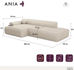 Canapé Angle Gauche Ania