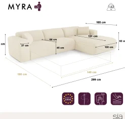 Canapé Convertible Angle Droit Myra