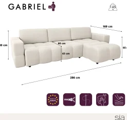 Canapé Convertible Angle Droit Gabriel