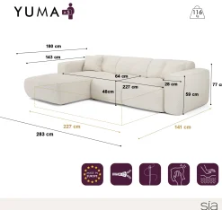 Canapé Convertible Angle Gauche Yuma