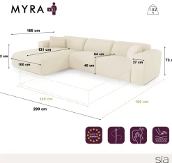 Canapé Convertible Angle Gauche Myra