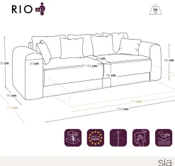 Canapé convertible avec coffre RIO