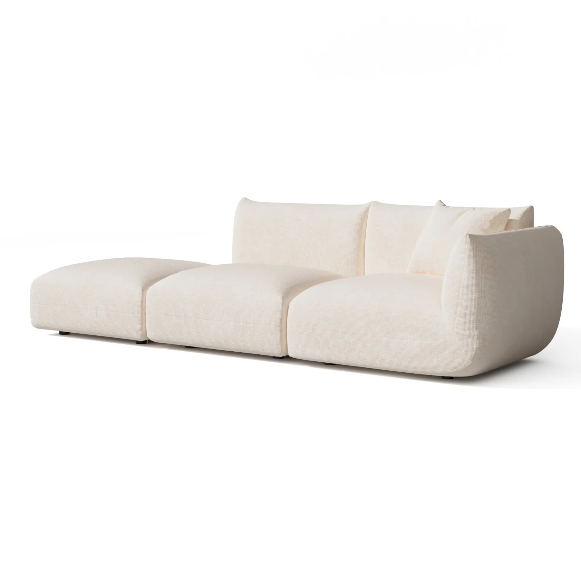 Canapé d'angle droit modulable 4-5 places Nooma