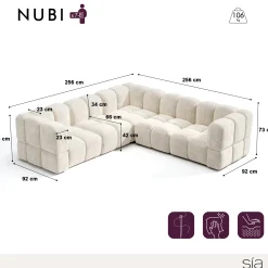 Canapé d'angle panoramique modulable NUBI