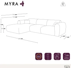 Canapé Grand Angle Gauche Myra