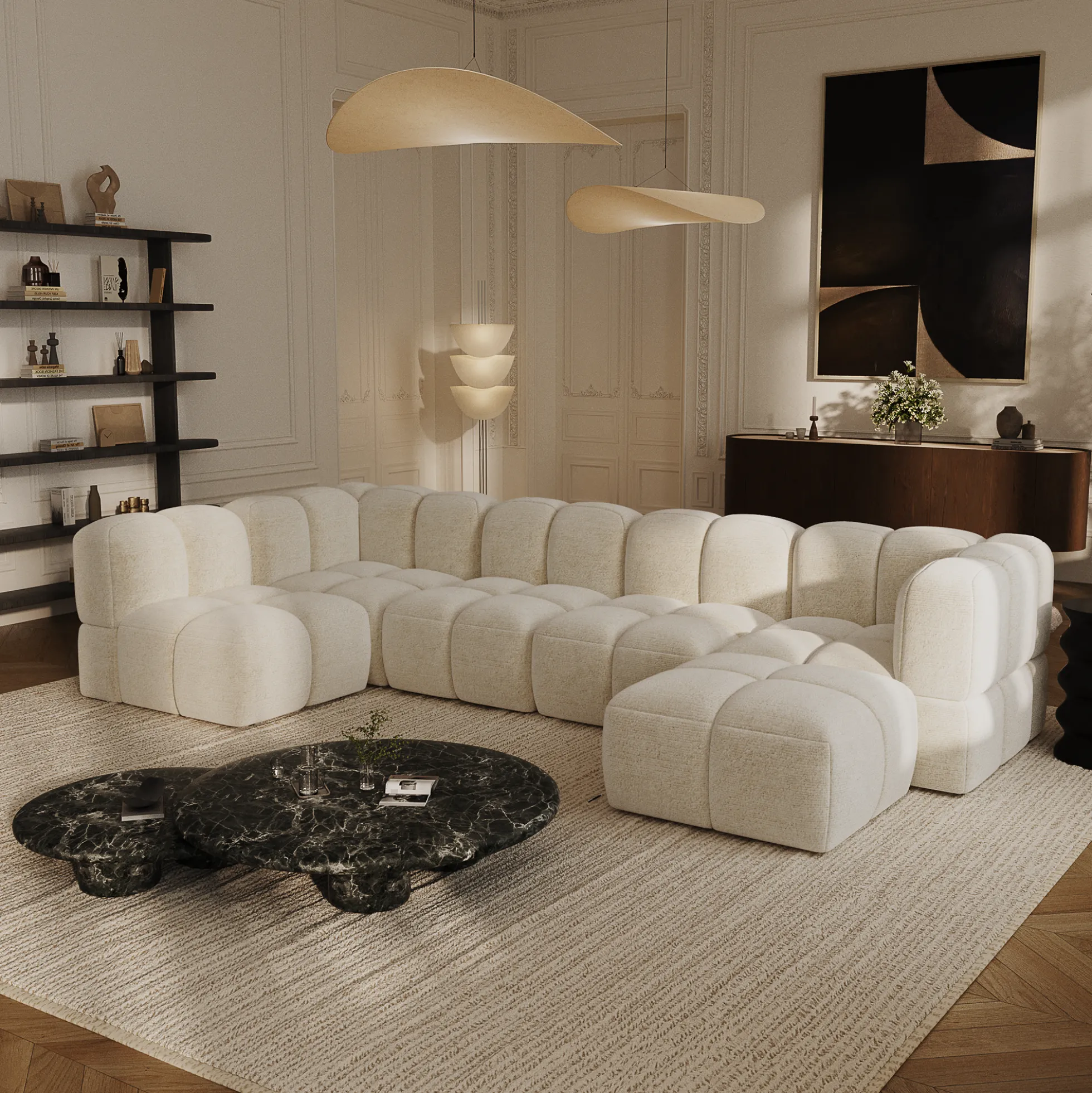 Canapé grand angle modulable NUBI