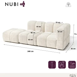 Canapé modulable droit NUBI