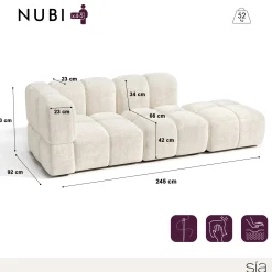 Canapé modulable gauche NUBI