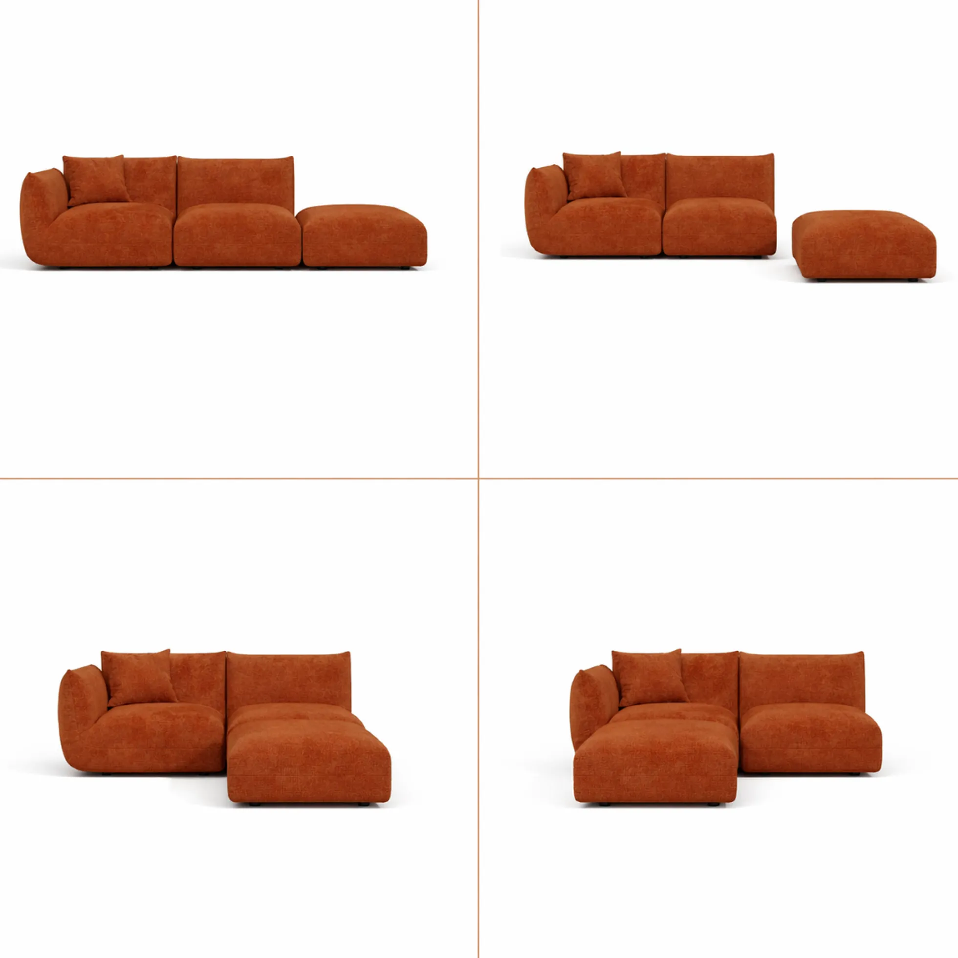 Canapé modulable 4-5 places gauche NOOMA