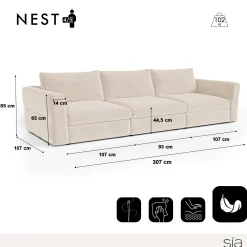 Canapé modulable 4-5 places Nest