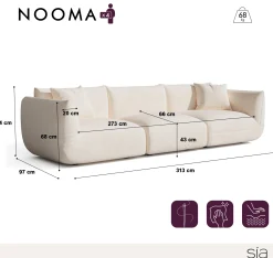 Canapé modulable 4-5 places Nooma