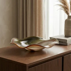 Coupelle décorative en verre soufflé Olivine 41 cm