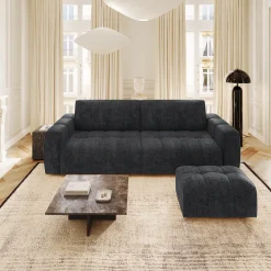 Ensemble Canapé Et Pouf Bari