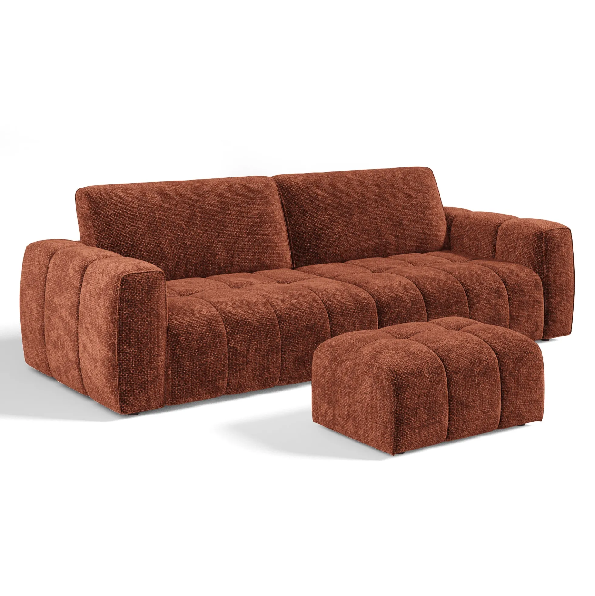 Ensemble Canapé Et Pouf Bari