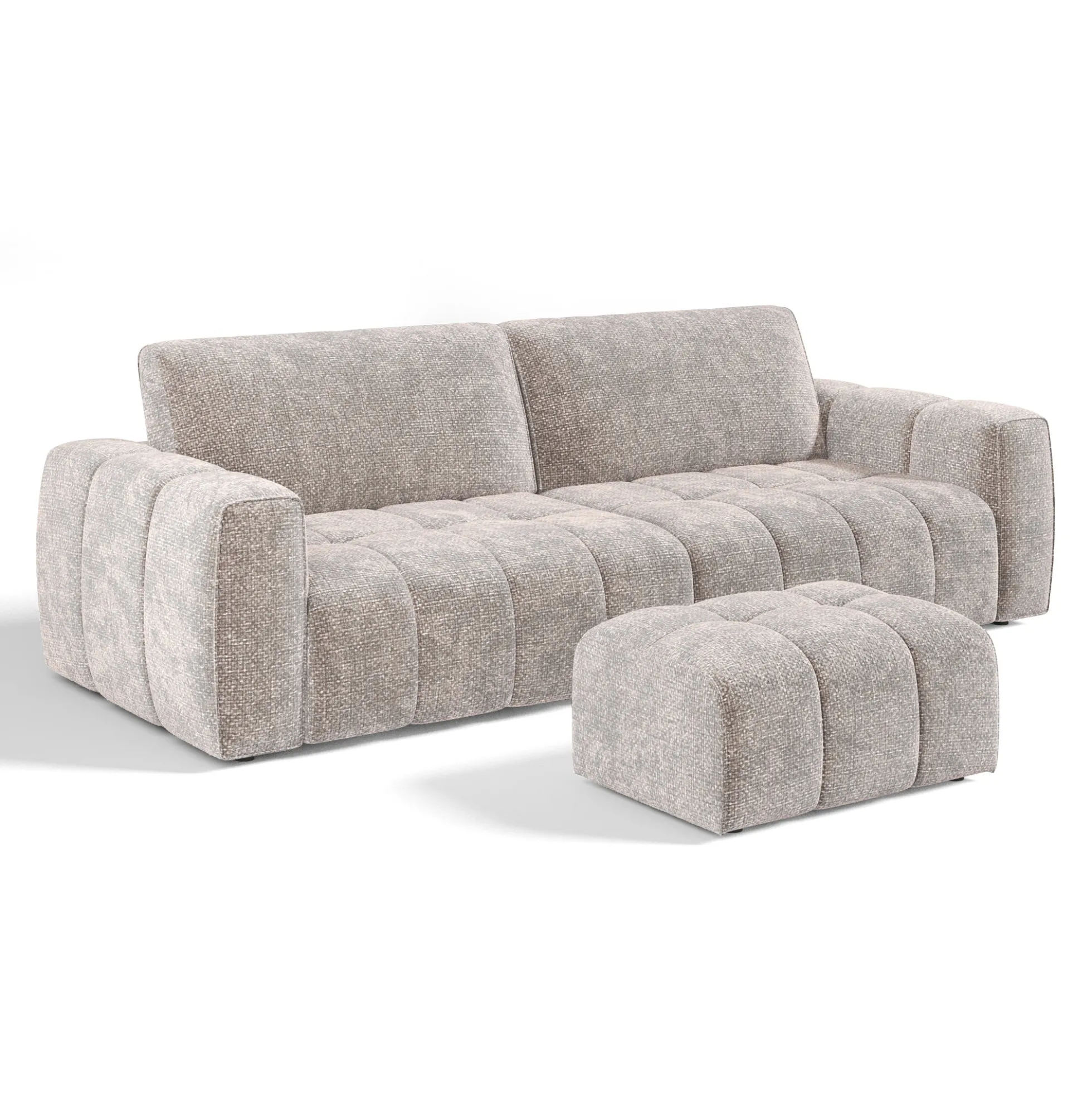 Ensemble Canapé Et Pouf Bari
