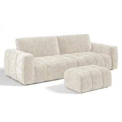 Ensemble Canapé Et Pouf Bari