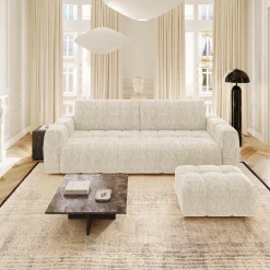 Ensemble Canapé Et Pouf Bari