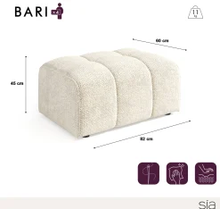Ensemble Canapé Et Pouf Bari