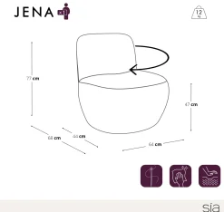 Fauteuil pivotant Jena