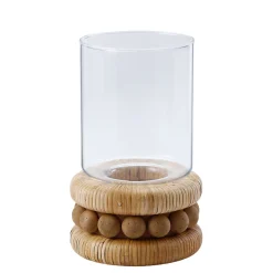Porte-bougie en rotin Perline