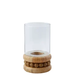 Porte-bougie en rotin Perline