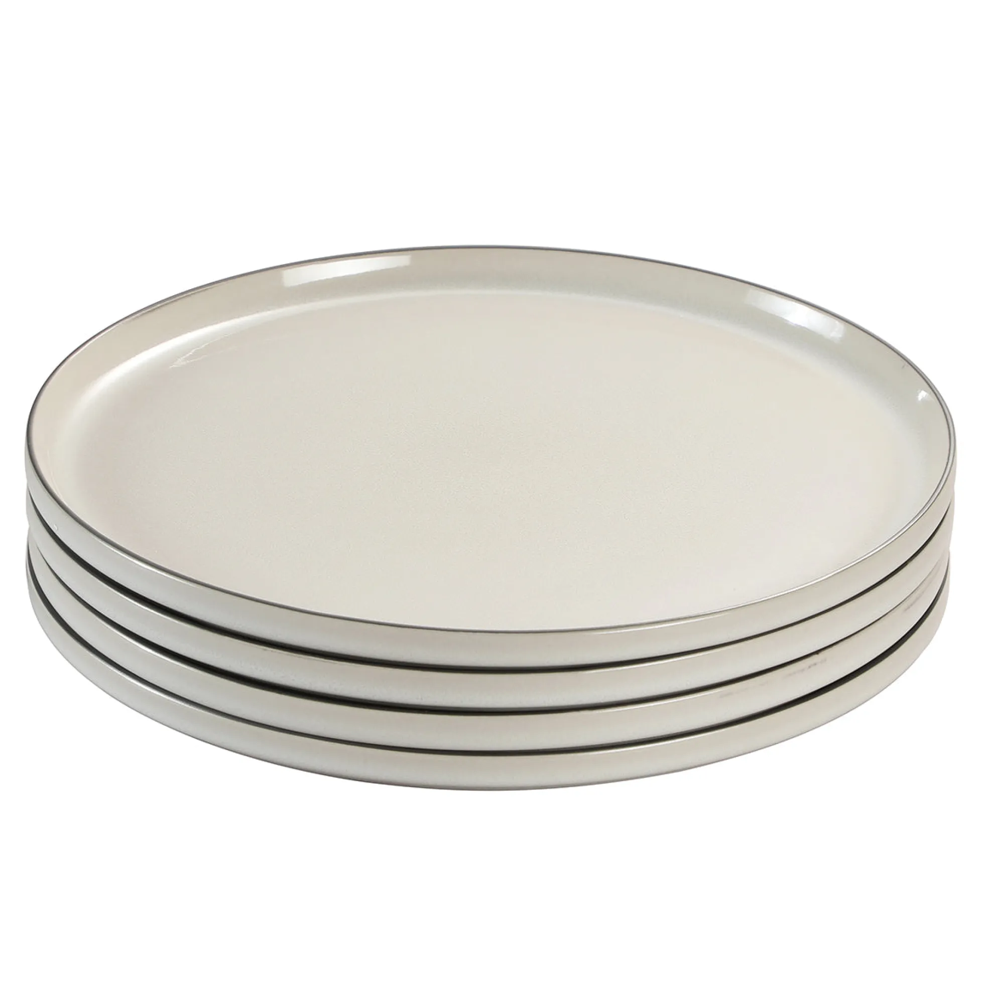 Service 4 assiettes plates Creamy