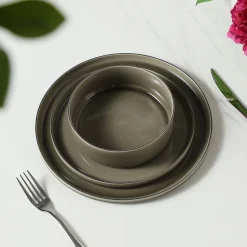 Service 4 assiettes plates Greeny