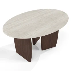 Table basse Bali céramique aspect travertin