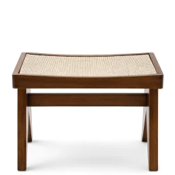 Tabouret en chêne et rotin Tao