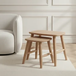 Tabouret en chêne Saba