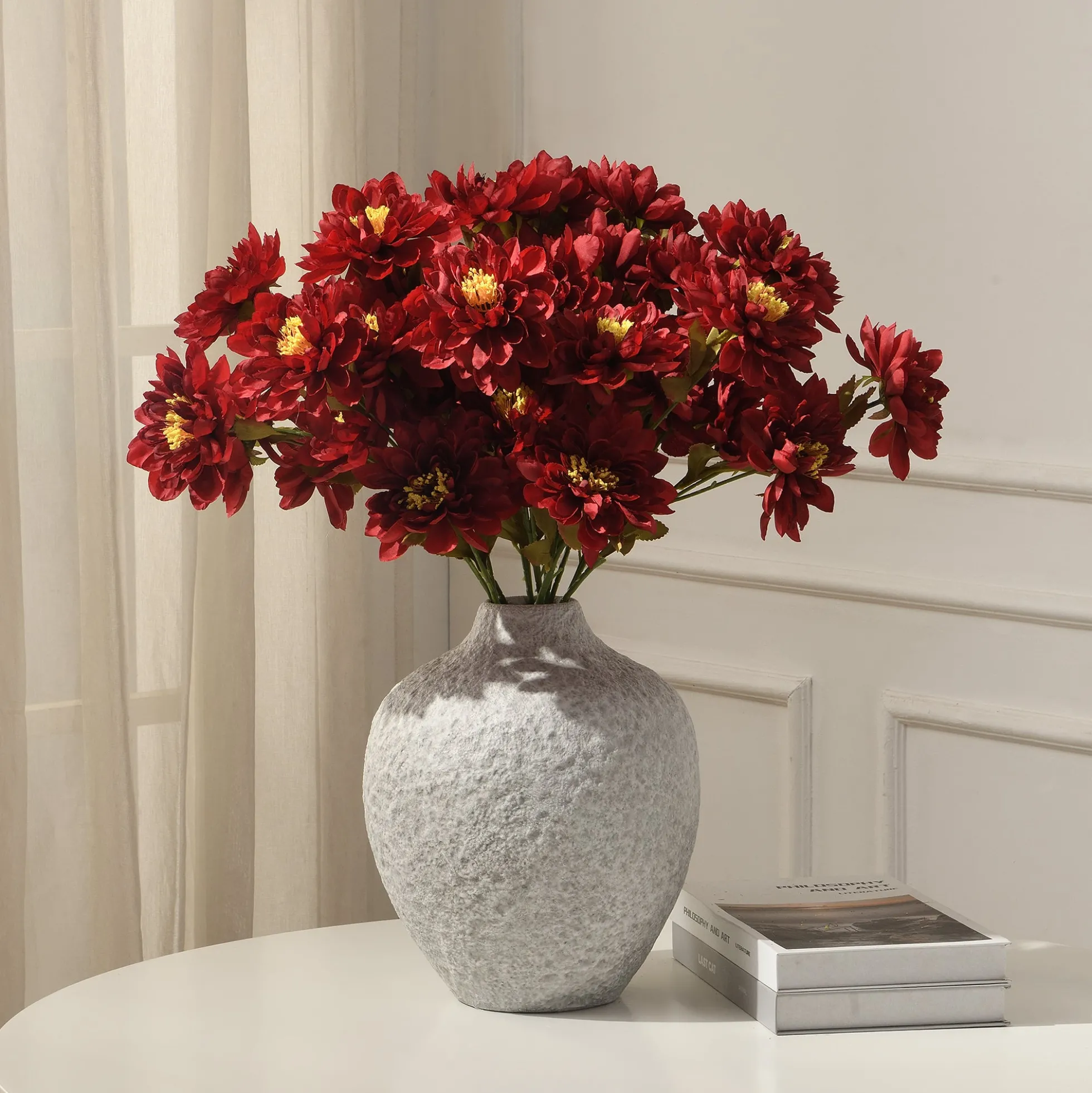 Tige de Dahlia 3 fleurs 63 cm