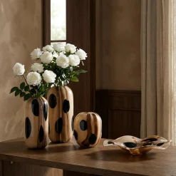 Vase en verre soufflé Dots 21 cm