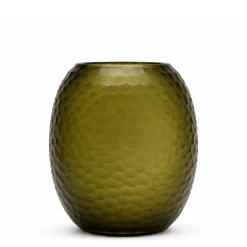 Vase en verre soufflé facetté Gemma 29 cm