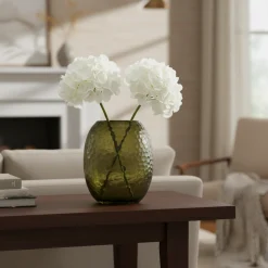 Vase en verre soufflé facetté Gemma 29 cm