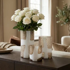 Vase en verre soufflé moucheté Mirage 39 cm